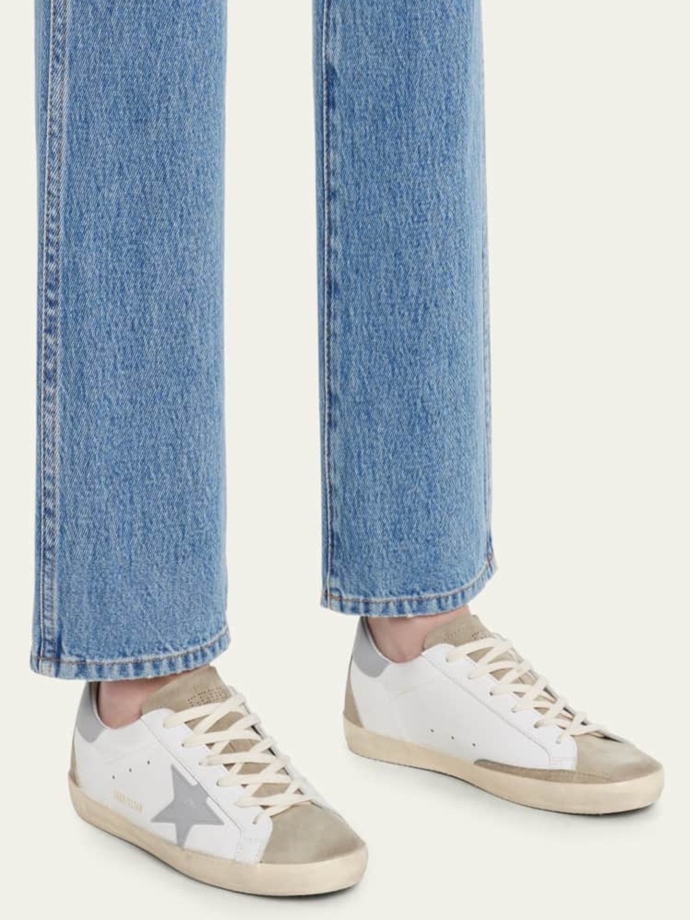 GOLDEN GOOSE 
Superstar Mixed Leather Low-Top Sneakers US 7